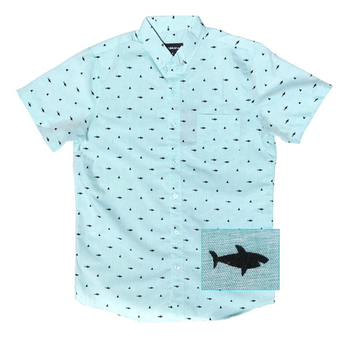Molokai Fun Novedad Camisas (tiburones (verde Menta), Grande