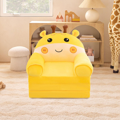 Sofá Plegable Para Niños Pequeño Sillón Amarillo