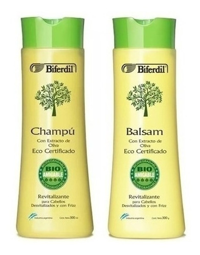 Shampoo + Balsam Biferdil Extracto De Oliva Eco 