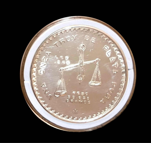 Bonita Medalla Onza Troy Plata Ley .925 Año 1979