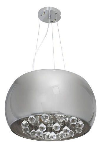 Pendente Cristal Bella Soho Cromado 40cm Pd002cr St586 110V/220V (Bivolt) Bella Iluminação SOHO PD002CR