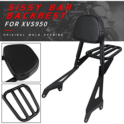 Portaequipajes Trasero Worldmotop Backrest Sissy Bar Para Ya