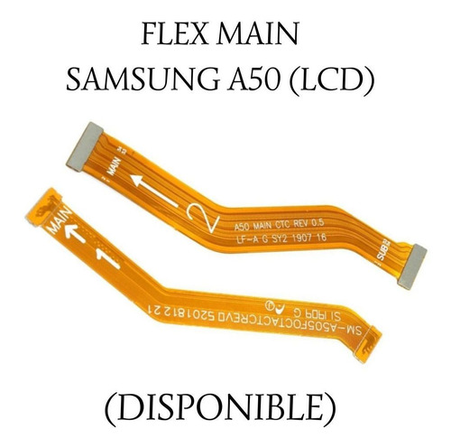 Flex Main Samsung A50, Conector Al Lcd.