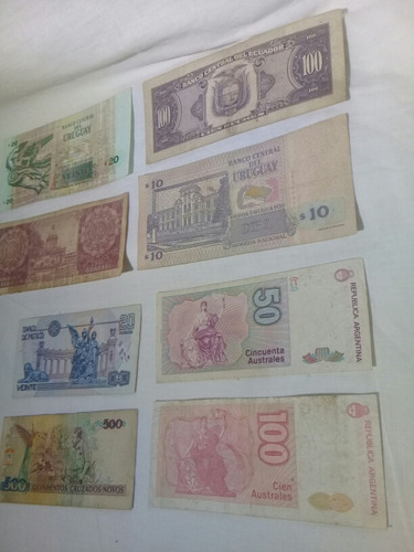 Billetes Antiguos Coleccionables De México Y Sudamérica (Usado)