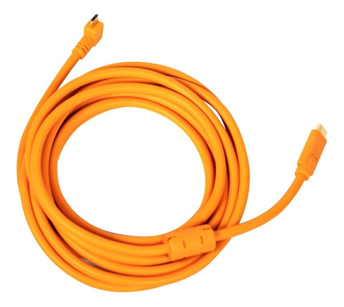 Cable Usb-c A Micro-b 5-pin Para Tethering Canon Nikon Sony Color Naranja