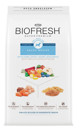Imagen 1 de 2 de Alimento Biofresh Super Premium para perro cachorro de raza mediana sabor mix en bolsa de 10kg