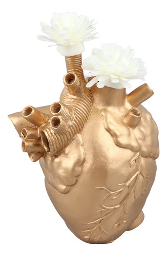 Jarrón De Resina Con Arte Creativo En Forma De Corazón, Jarr