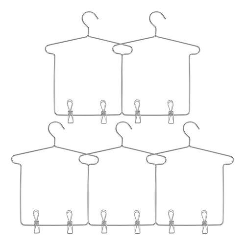 5 Juegos De Perchas Para Ropa Little Hangers Con Clips Para