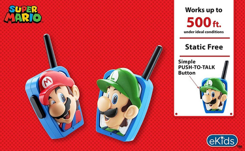 Super Mario Bros Walkie Talkies Luigi & Mario Nintendo / H