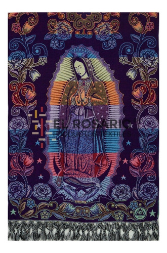 Rebozo Artesanal Mexicano - Virgen (2 Pack) Color Colorín Uva