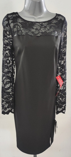 Vestido Mangas Largas, Elegante, Marca Donna Ricco, New York