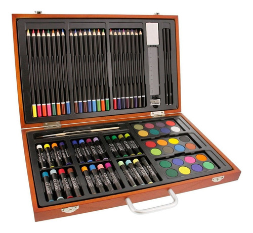 Juego De Cajas De Madera Us Art Supply De 82 Piezas De Lujo 