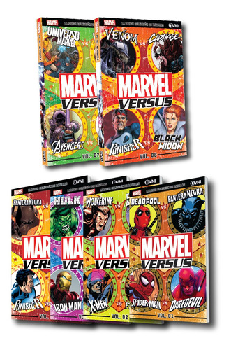 Imagen 1 de 10 de Marvel Versus, Clarín Colección Comics De 6 Libros