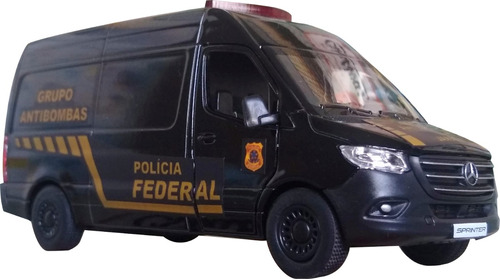 Miniatura Viatura Van Polícia Federal Dpf