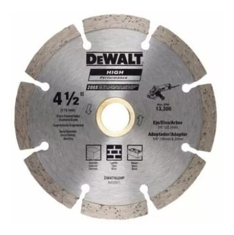 Disco Diamantado Dewalt 115mm Segmentado - Ynter Industrial 
