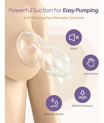 Extractor De Leche Manual De Silicón De 2 Pzas Con Tapa A Pr