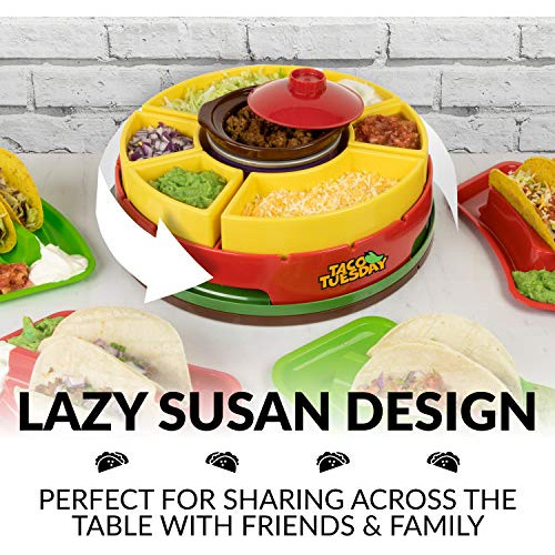 Nostalgia Taco Martes Calentado Lazy Susan Topping Bar Perfe