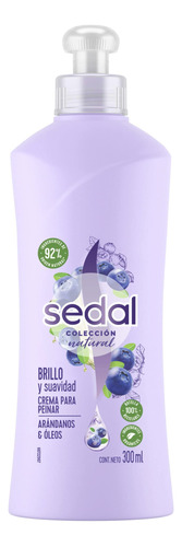 Sedal Crema Peinadora Natural Brillante Y Suave, 10.1 fl Oz