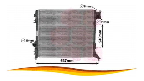 Radiador Motor Nissan Qashqai 2.0 2014 2020 Mec