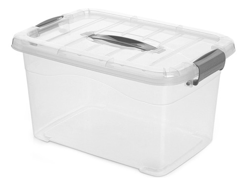 Caja Organizadora Plástica Transparente Con Tapa 10 Litros G