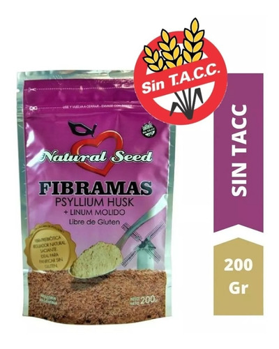Fibramas Psyllium Husk Polvo Lino Molido Natural Seed 200gr