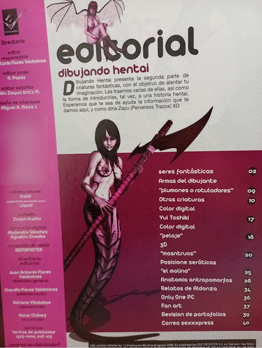 Revista Vintage Xxx Dibujando Hentai No. 14 Criaturas (Usado)