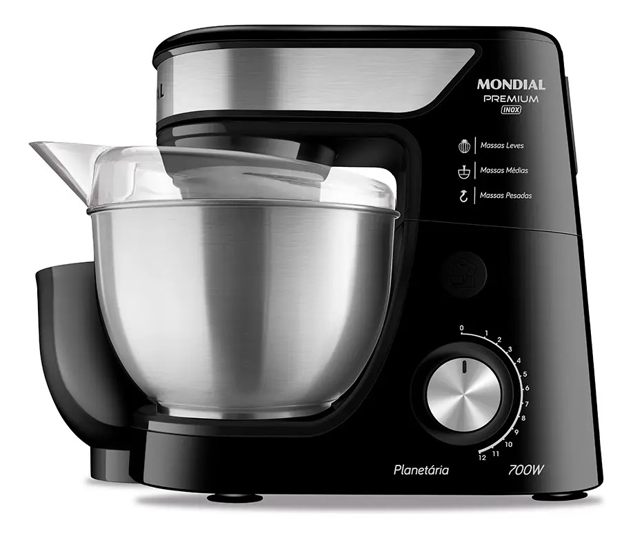 Batedeira Planetária, Mondial, 700W - BP-02P-B-TI