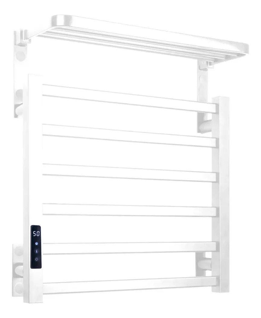 Toalheiro Térmico Elétrico Para Banheiro Com Display Digital Branco