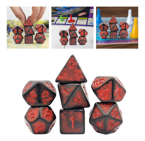 7 Uds Dados De Dados De Juego De Fiesta Dados De Acrílico