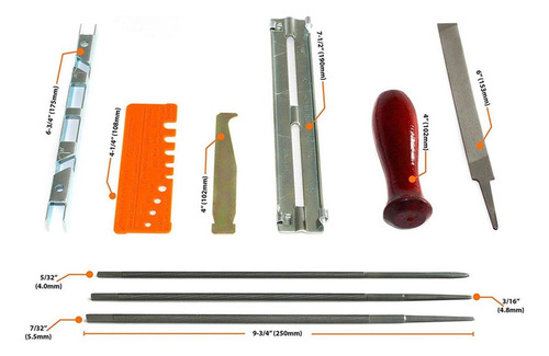 Conjunto De 10 Limas Para Afiar Motosserras,