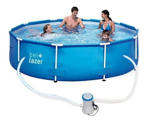 Piscina Com Armação 5.000 Litros 305x76 Cm C/ Filtro Belfix