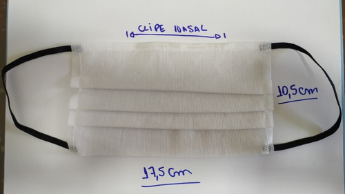 Imagem 4 de 6 de Máscara De Tnt De Qualidade Com Clipe Nasal Kit 50- Unidades