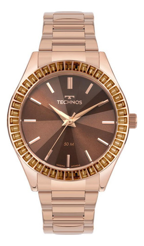 Relógio Technos Crystal 2035mvl1m Feminino Aço 40mm