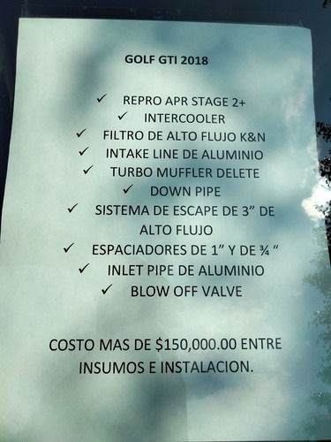 Imagen 15 de 15 de Volkswagen Golf Gti 2018 2.0 Dsg Navegación Piel At