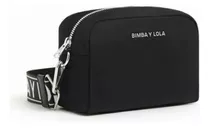 Cartera bandolera Bimba y Lola Olympia Collection Bolso bandolera M nylon  diseño liso de nailon negra con correa de hombro negra/blanco