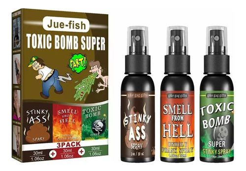 Broma Pedo Apestoso Spray Juguete Pack De 3 Piezas