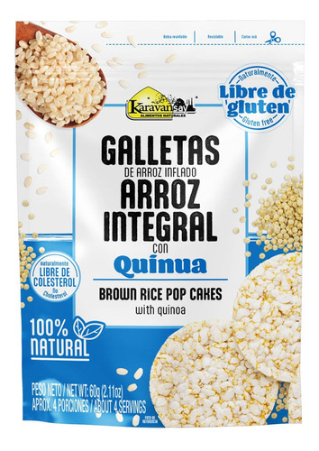 Galleta Arroz Integral Karavansay Quinua X 60g