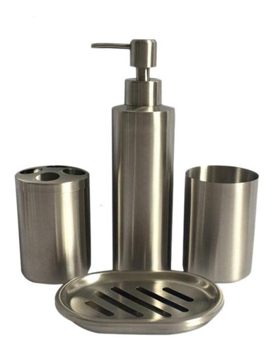 Set Accesorios Baño 4un Sobrep Inox Mixa-mimbral