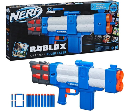 Nerf Roblox Arsenal Pulse Laser Motorizado 10 Dardos Hasbro