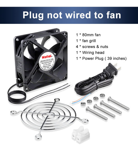 Ventilador Axial Ec Wathai Ac 110v 115v 120v 220v 240v...