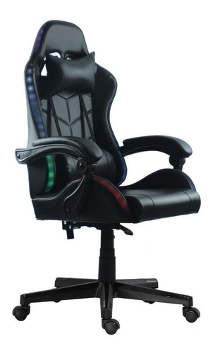 Cadeira Gamer Reclinável Com Led Pelegrin Pel-3023 Preta Cor Preto