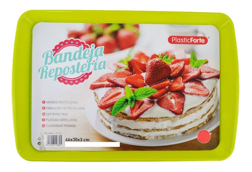 Imagen 5 de 7 de Bandeja Plástica Para Servir Alimentos Multiuso 46x30x3cm