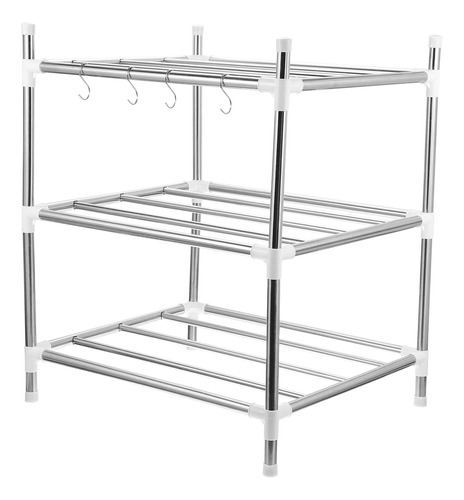 Estante De Almacenamiento De Cocina Con Soporte De Metal Par