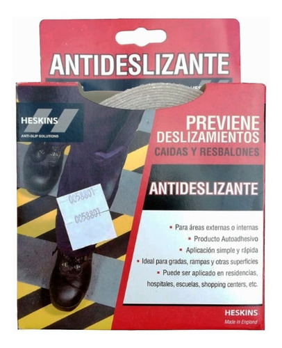 Imagen 2 de 6 de Cinta Antideslizante Heskins 25mm X 6mt Negro
