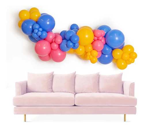 Combo De 40 Globos Para Armar Arco + Cortina