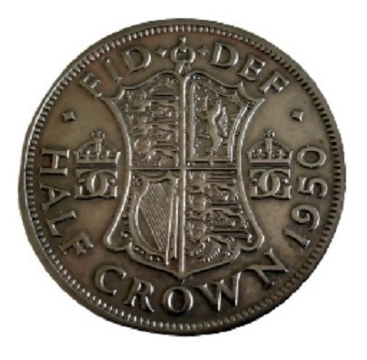  Moneda Georgius Vi - Half Crown  Gran Bretaña 1950 
