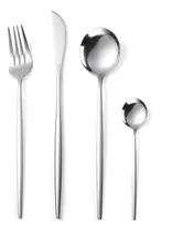 Comprar Set X 4 Cubiertos Tenedor Cuchillo Cuchara Acero Super Finos