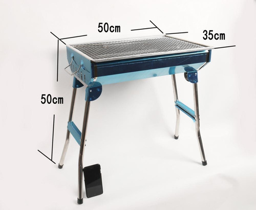 Parrilla De Camping Para Carbon - Medio Tanque Parrillero Gr