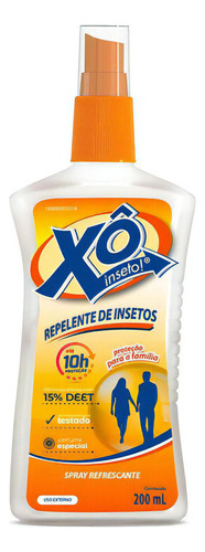 Kit C/3 Xô Inseto Repelente Spray 200ml Deet Dengue Mosquito