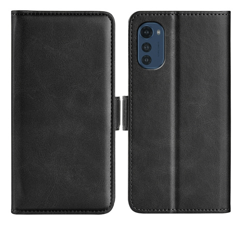 Dual-side Magnetic Leather Case For Motorola Moto E32 4g